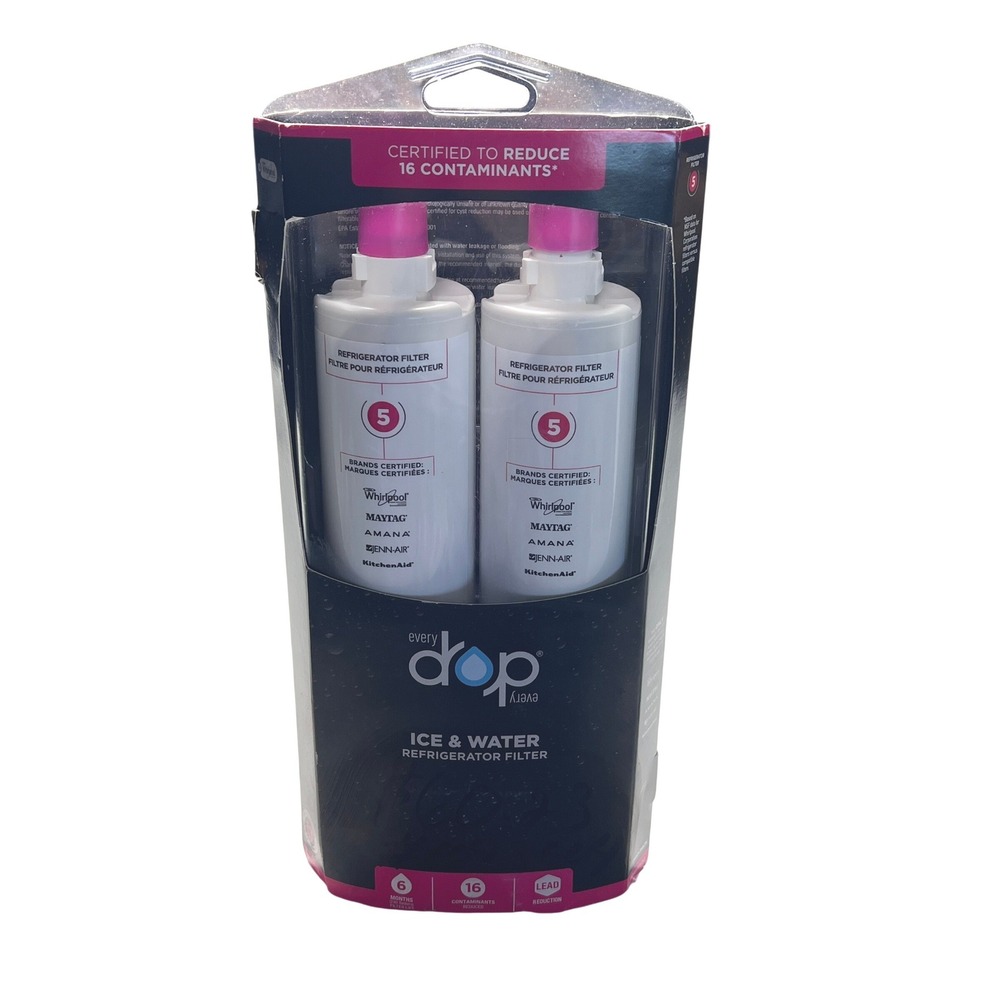 EveryDrop Ice & Water Refrigerator Filter 5 2-Pack EDR5RXD2 Whirlpool Maytag NEW